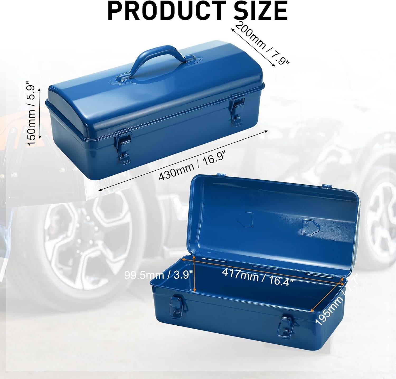 HARFINGTON Portable Steel Tool Box - photo 3