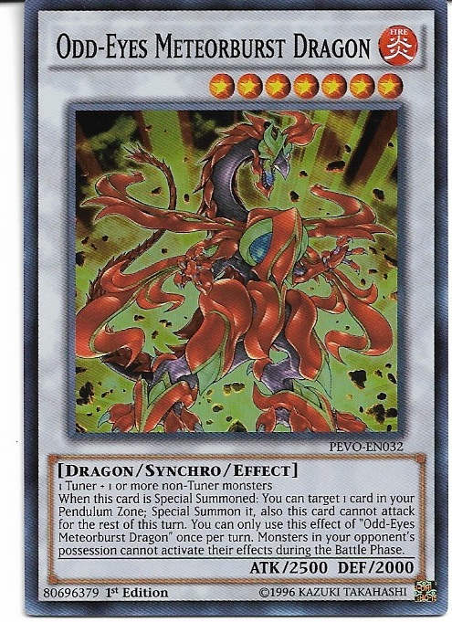 Yu-Gi-Oh Odd-Eyes Meteorburst Dragon PEVO-EN032 Holo LP