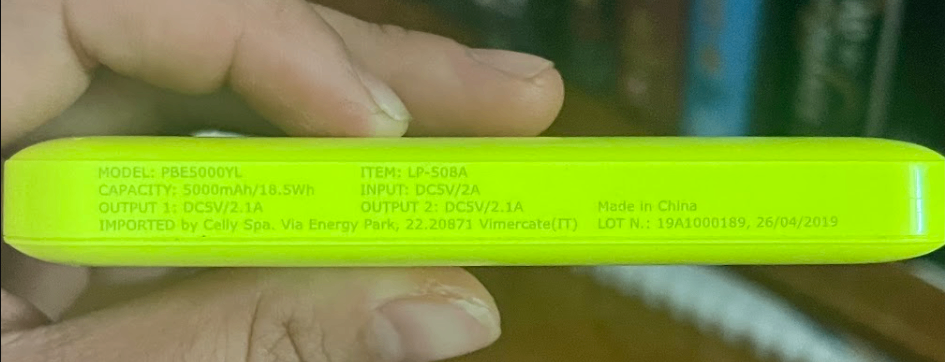 Portable Power Bank - Neon Yellow/Green - photo 3