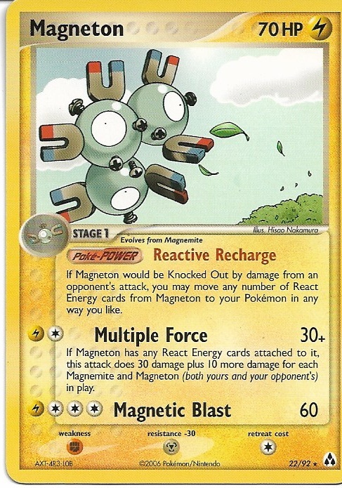 Pokemon Magneton 22/92 EX Legend Maker Non-Holo LP