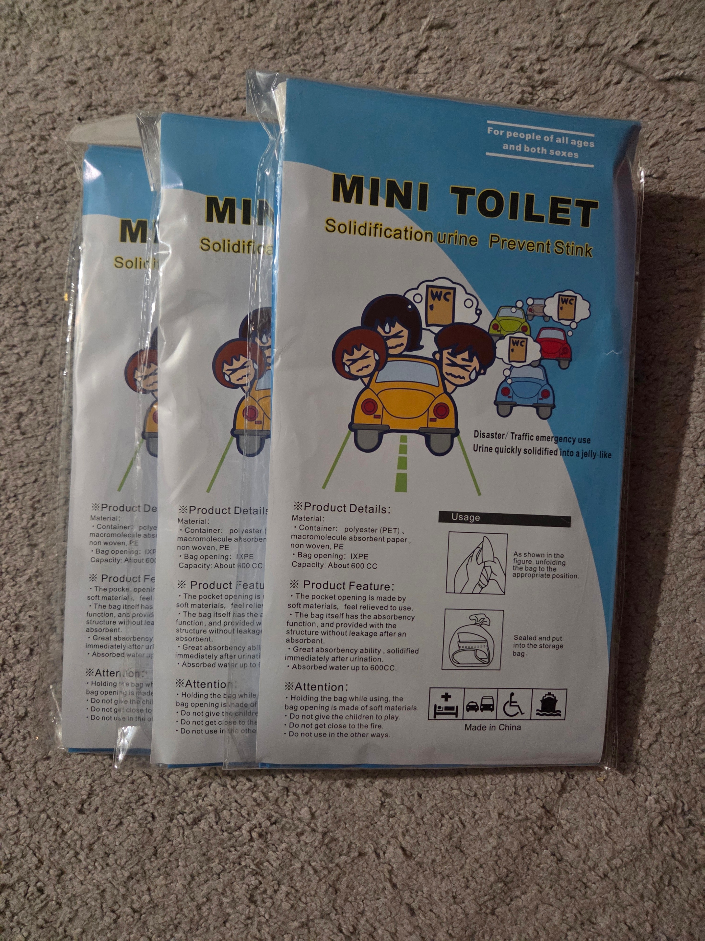 10 Medbec Vomit Bags & 12 Urine Bags, Emergency Car / Travel - photo 3