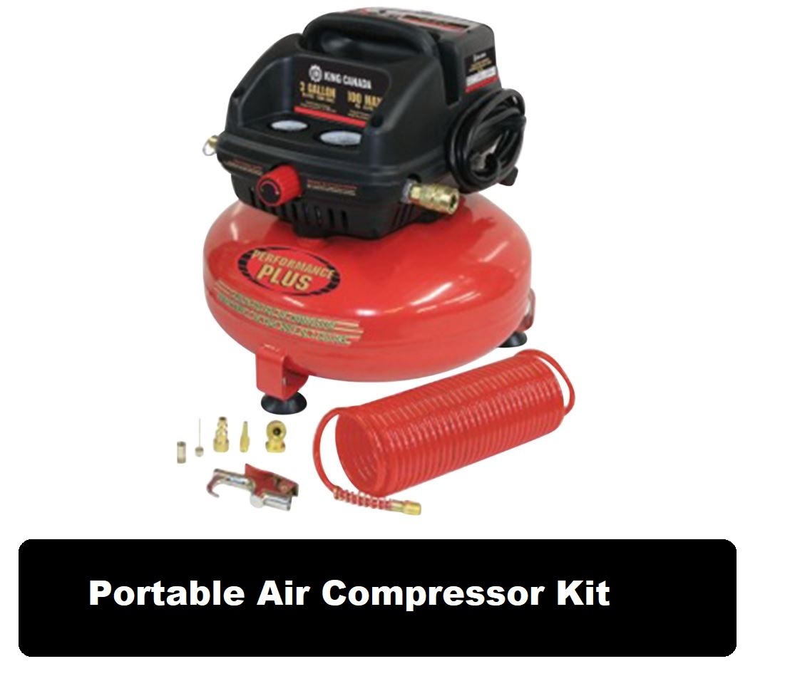 Portable Air Compressor Kit - 3 Gallon