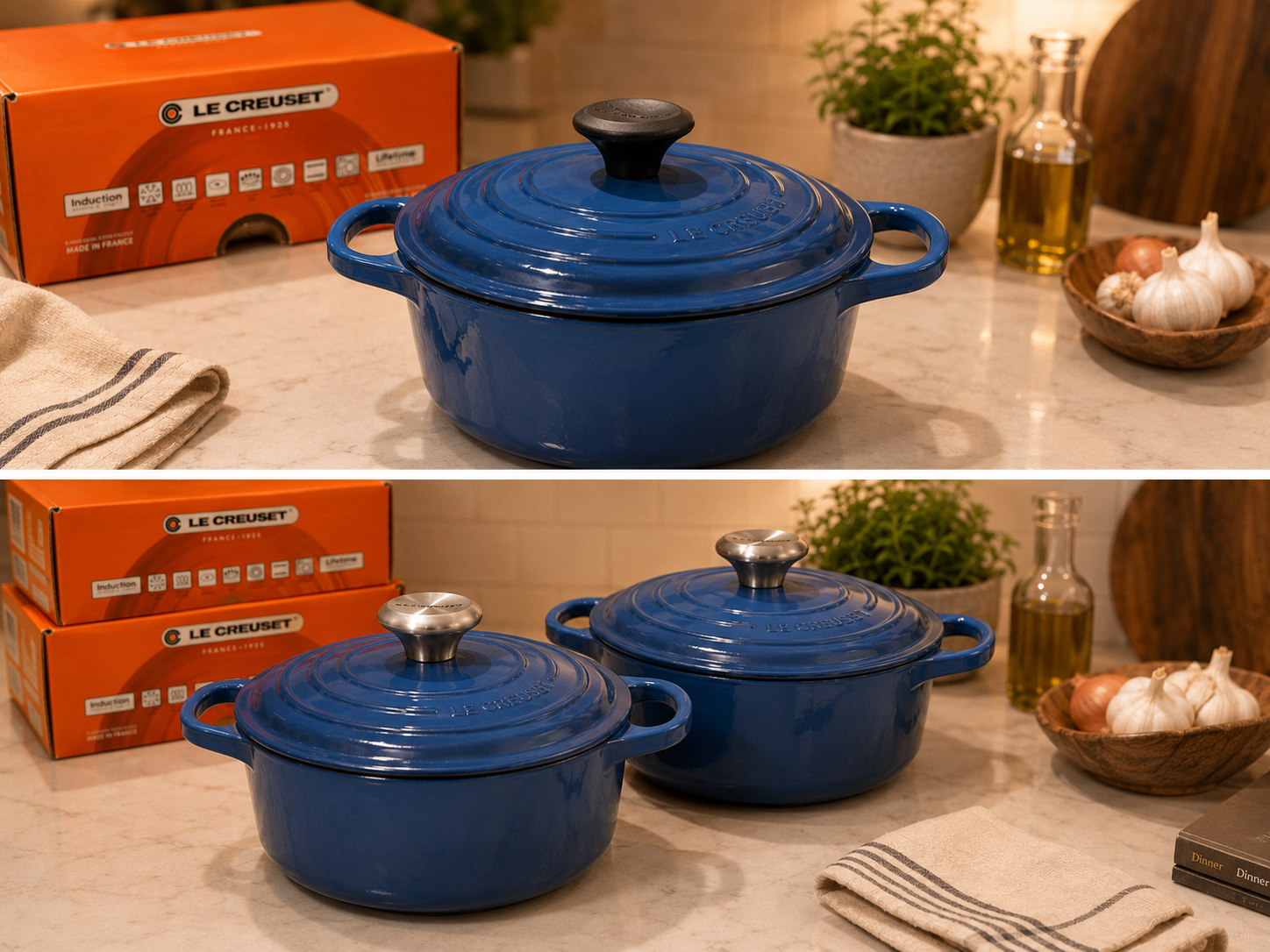 Le Creuset 3.3L Round Dutch Oven w/Stainless Steel Knob