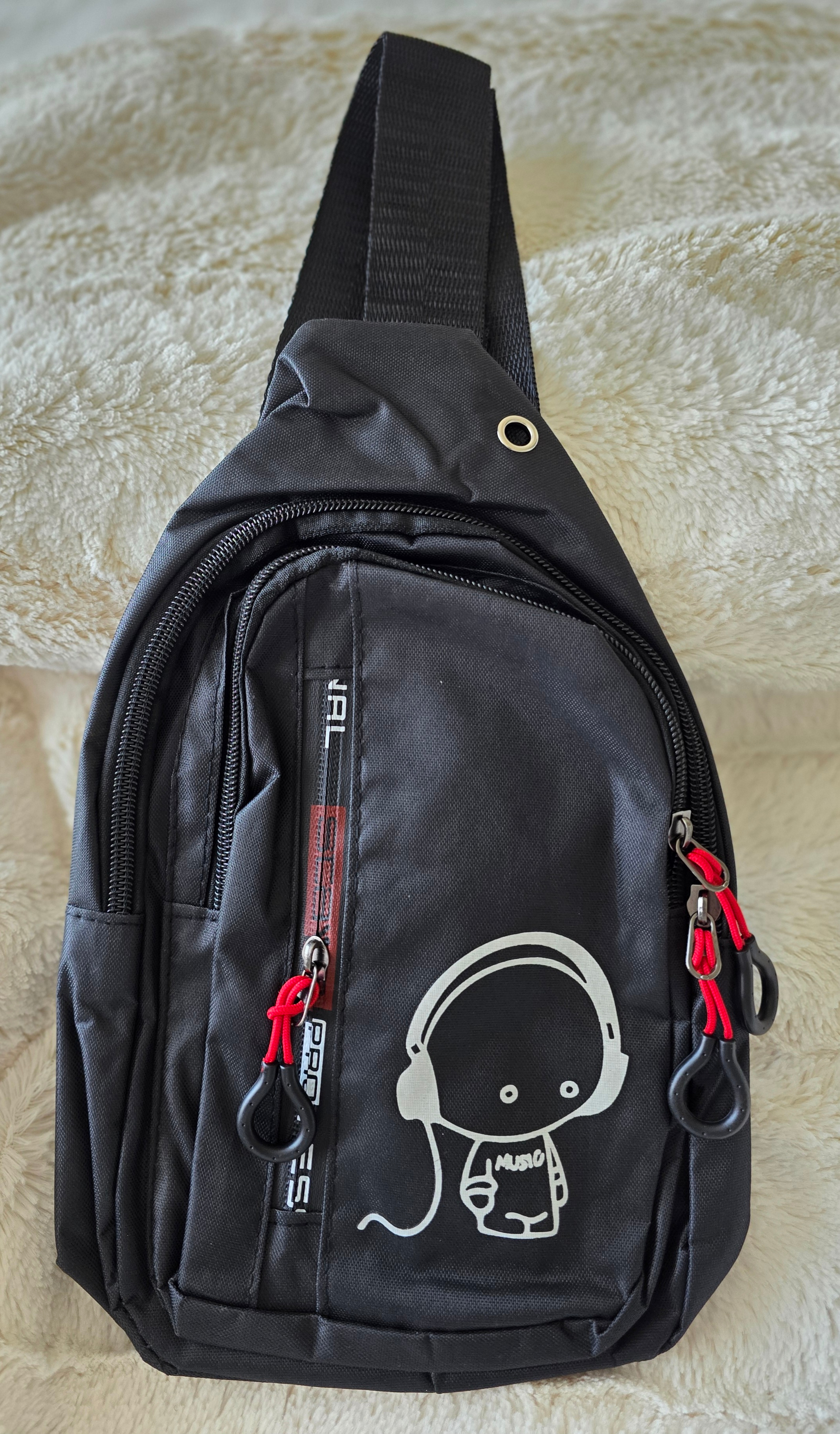 Unisex Black Crossbody Bag/Shoulder Bag/Adjustable/Zipper-NEW - photo 2