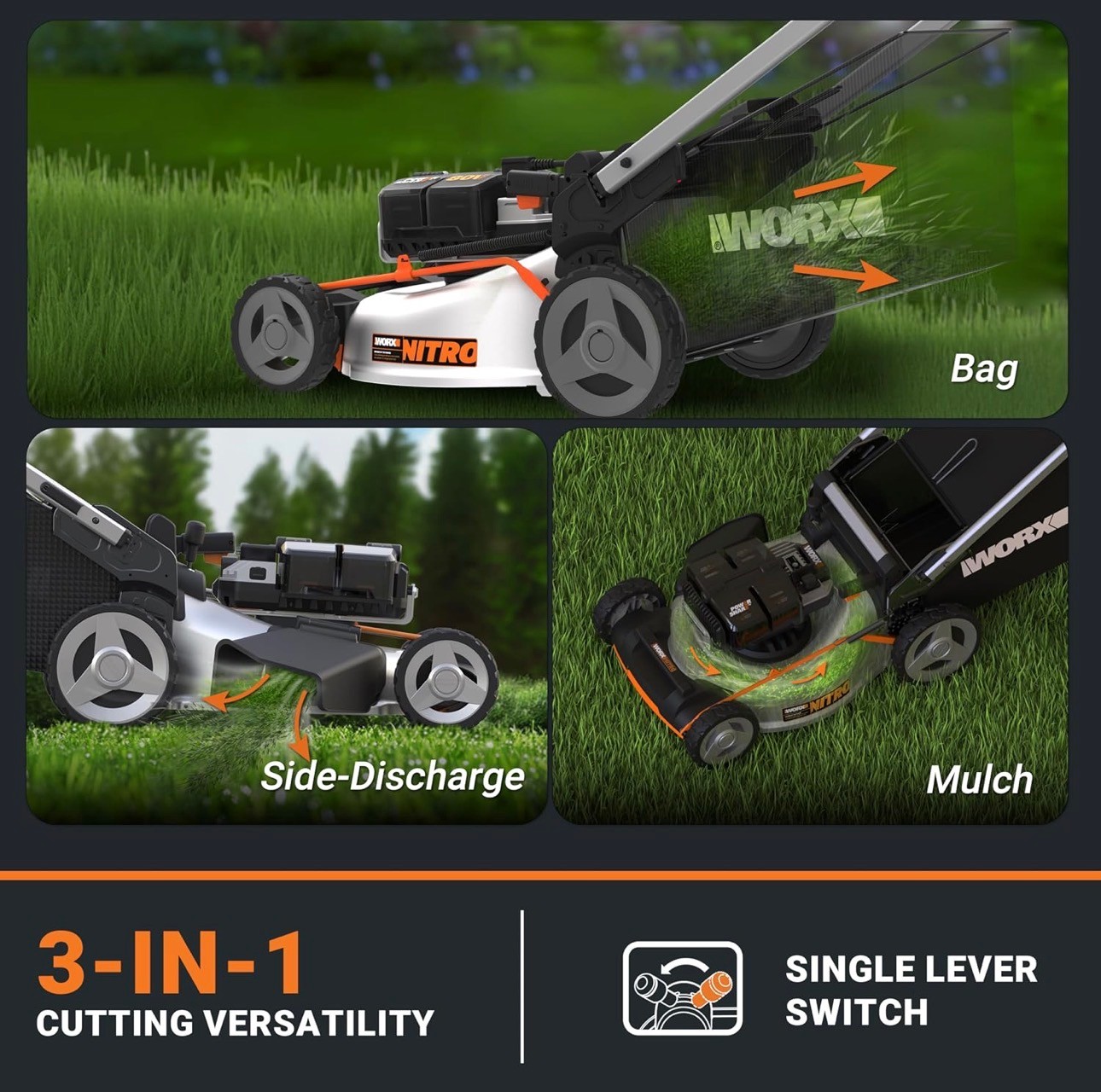 Cordless Lawn Mower 80V Brushless Motor 3-in-1 Self-Propelled - photo 5