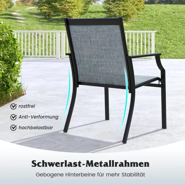 Outdoor Metal Chair with Textilene Seat - photo 2