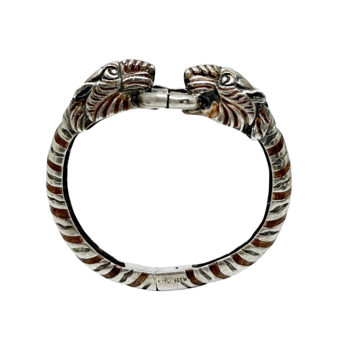 Antonio Fallaci 900 sterling silver Garden Tiger hinged bracelet