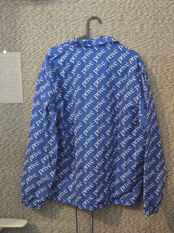 PRIVE BAEKHYUN EXO BLUE WHITE WALL COACH JACKET WOMENS LARGE - photo 5