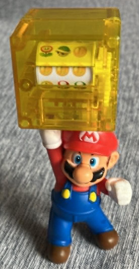 McDonald Super Mario Bros Mario Punching Power Up Block 5 Inches
