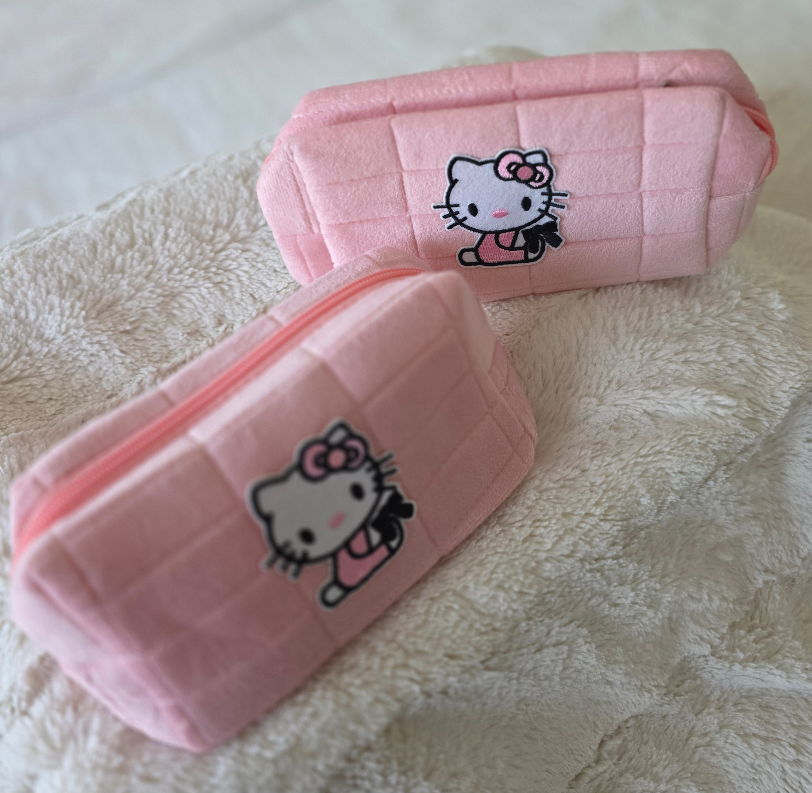 Pink "Hello Kitty" 2 Pack-Plush Makeup Bag/Toiletry-BRAND NEW!