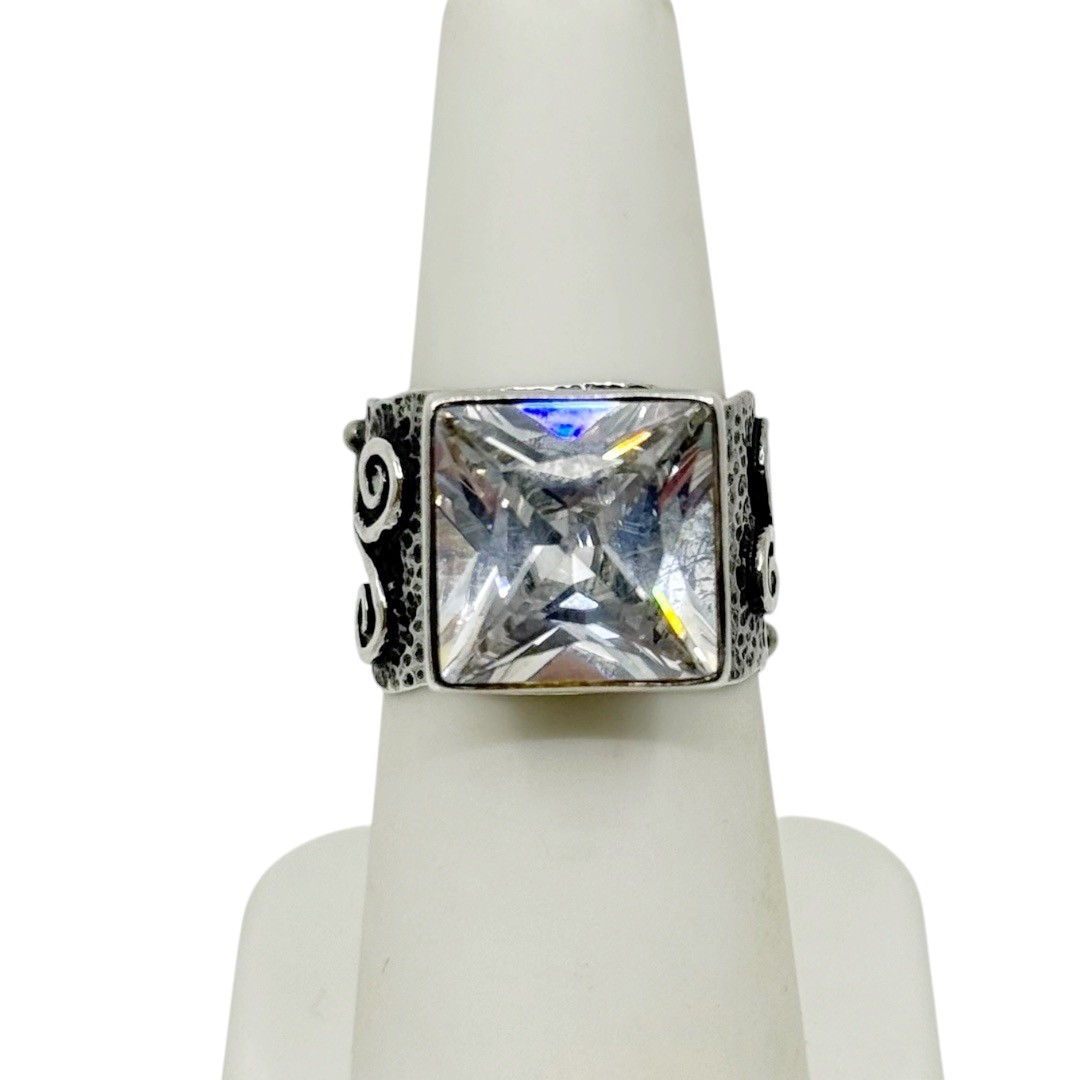 Golan Goldex Sterling Silver princess cut cubic zirconia ring - photo 4