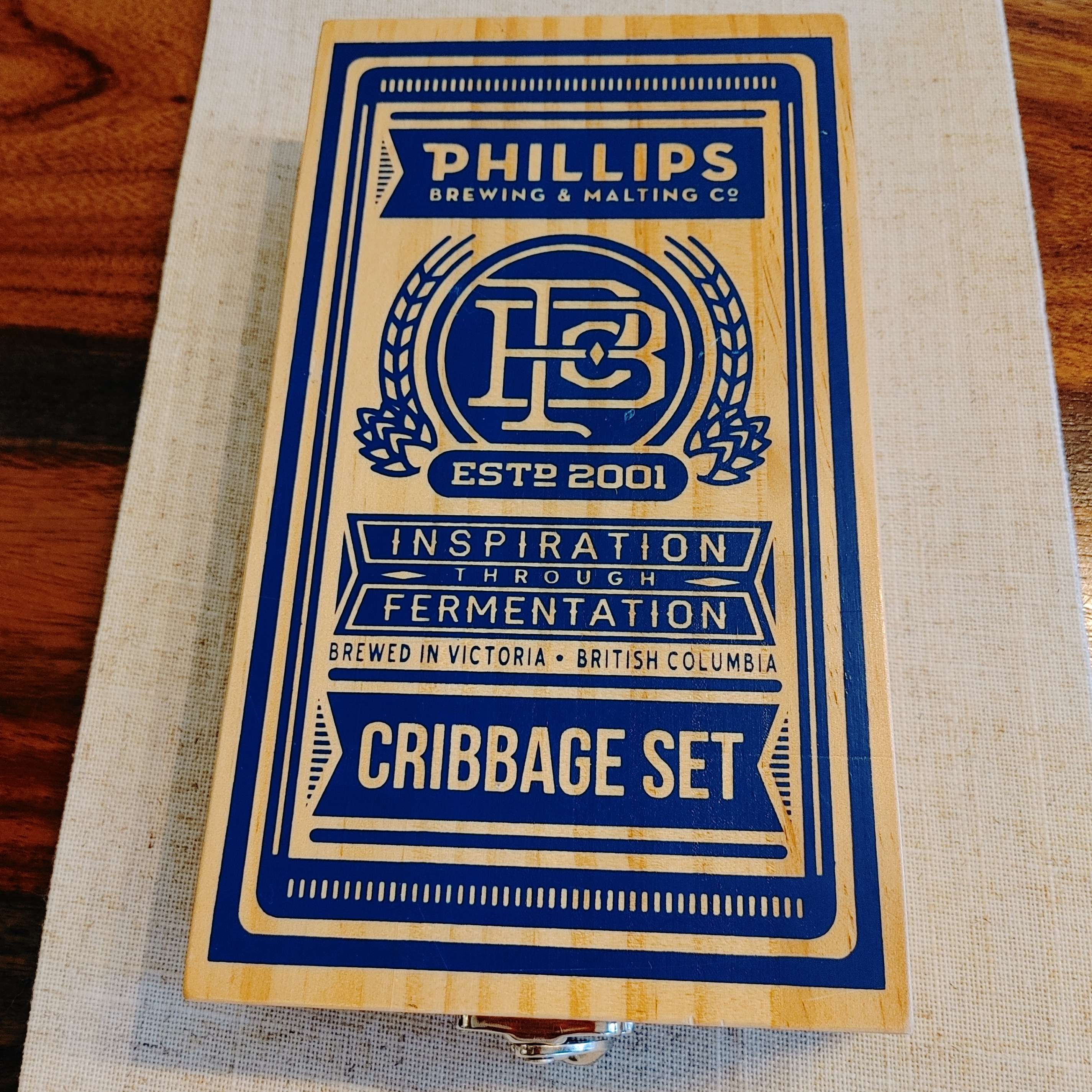 Phillips Brewing Wooden Cribbage Board Set