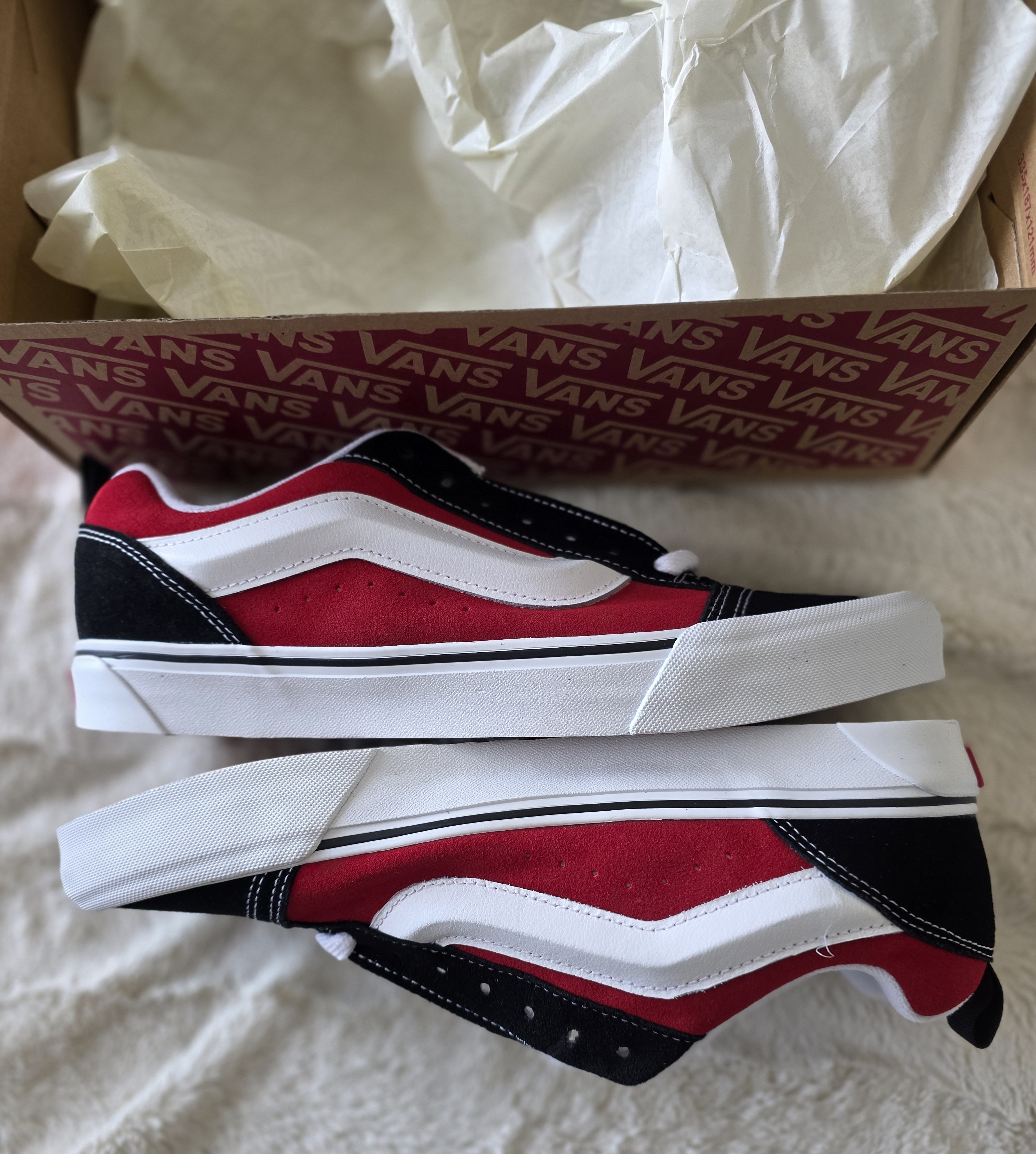 Vans Knu Skool Red/ True White/Black - SNEAKERS-"BRAND NEW"