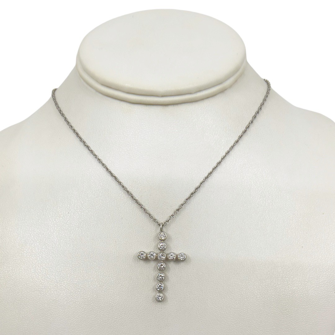 925 Sterling silver cubic zirconia cross pendant - photo 5