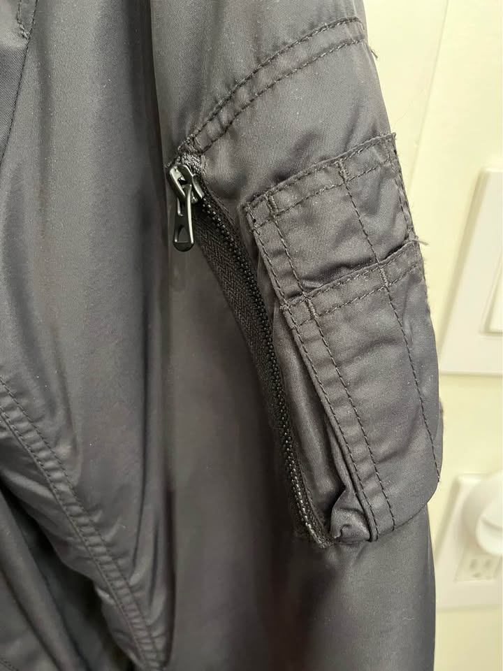 UNIQLO Mens MA-1 Black Bomber Jacket - photo 5