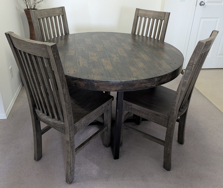 48" Solid Wood Dining Set – Like New