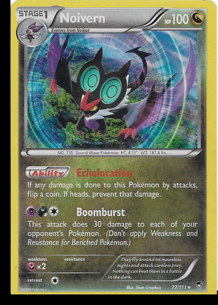 Pokemon Noivern 77/111 Furious Fists Holo Rare NM