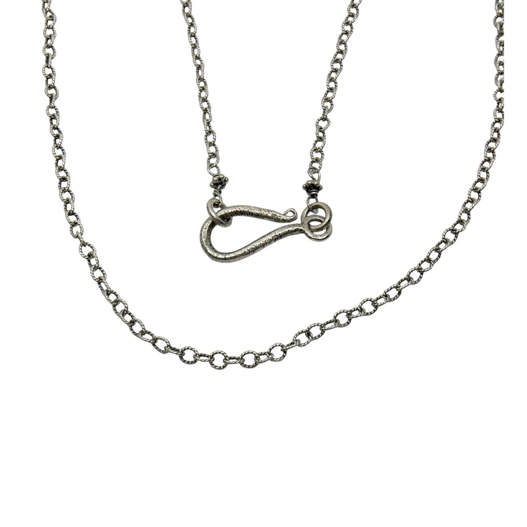 Hand Made 925 Sterling silver cable link chain necklace