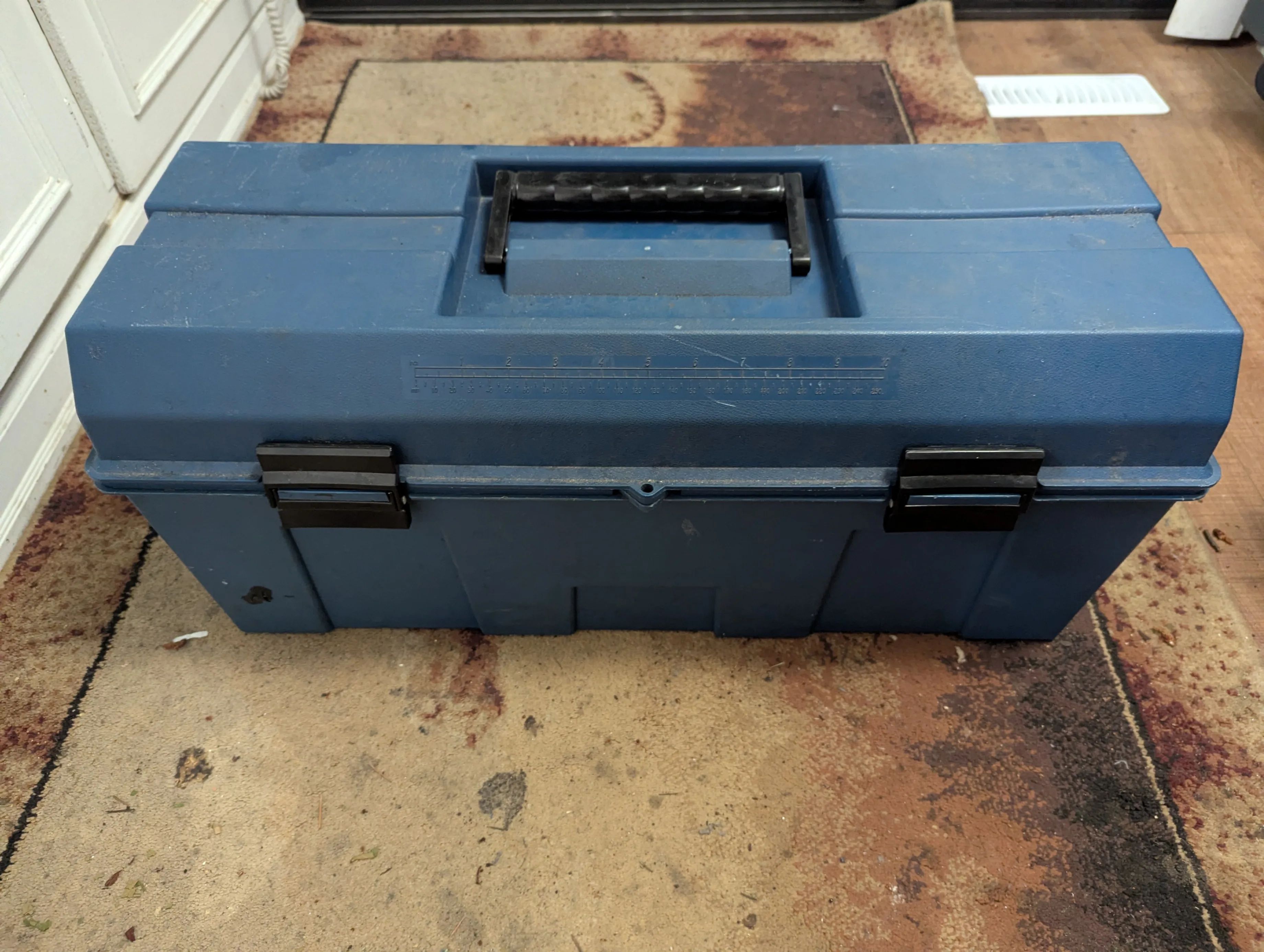 Large Plastic Blue Tool Box