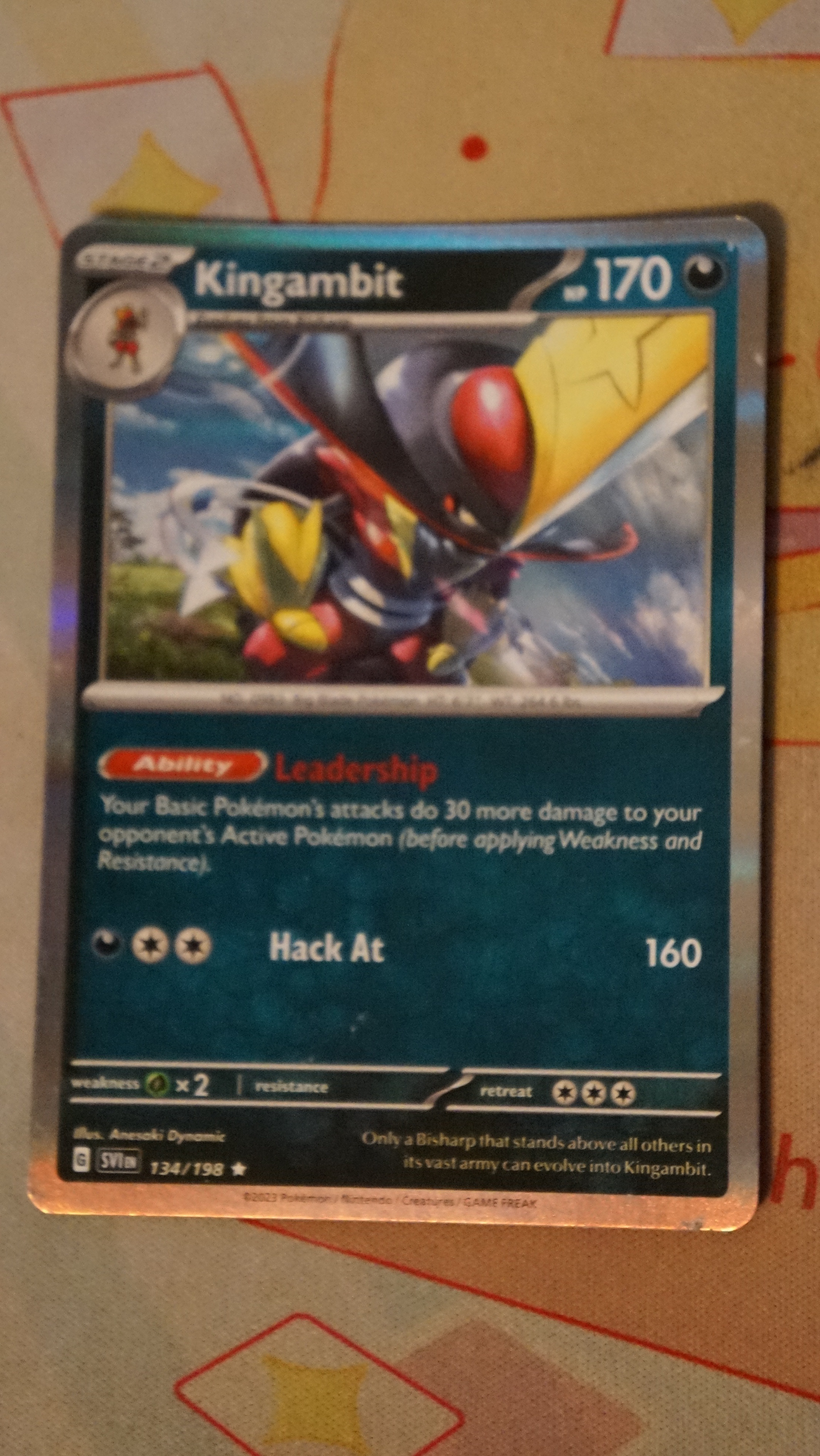 Pokemon Kingambit 134/198 Scarlet & Violet Base Holo P - photo 3