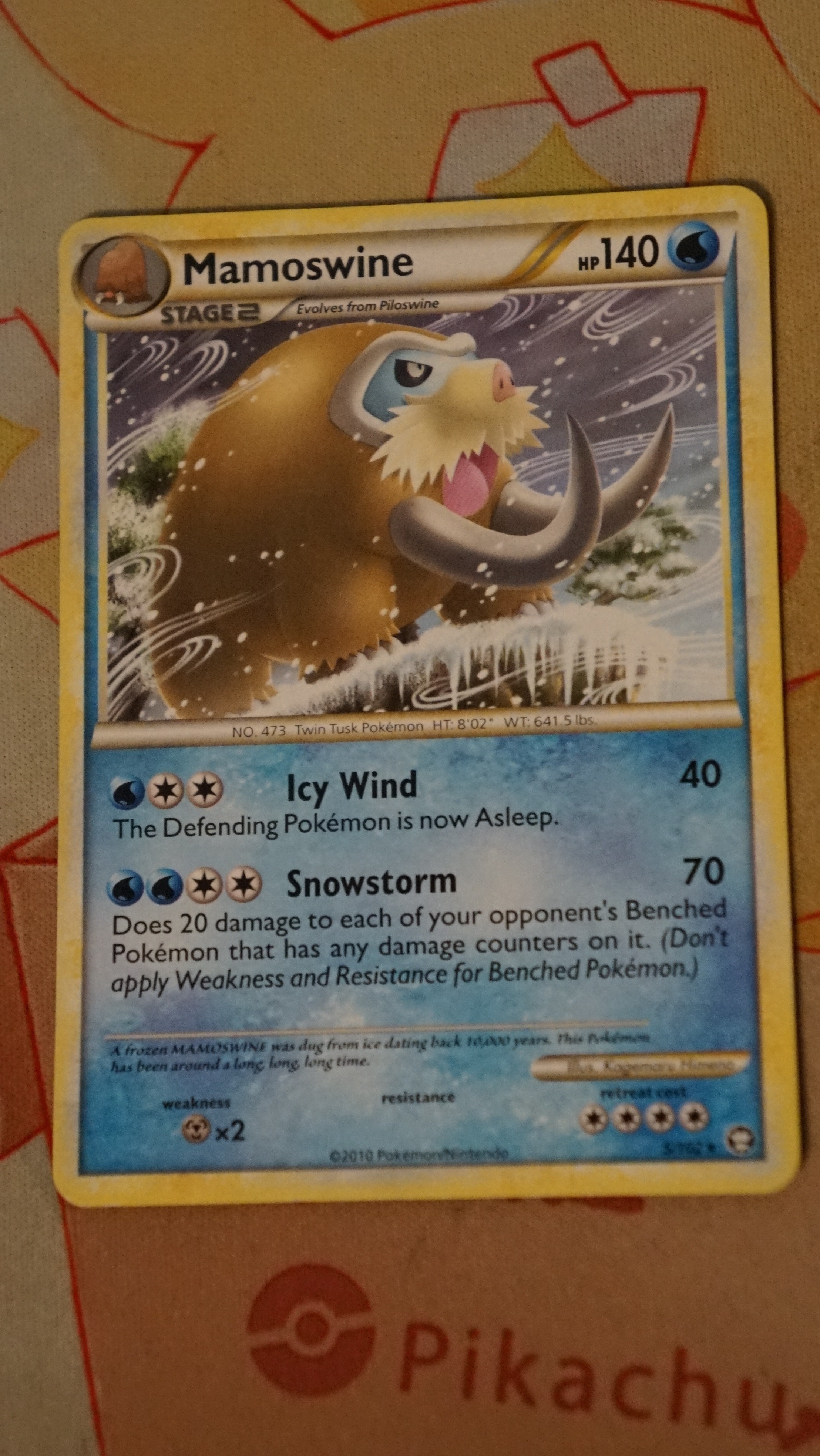 Pokemon Mamoswine 5/102 Triumphant Non-Holo LP - photo 3