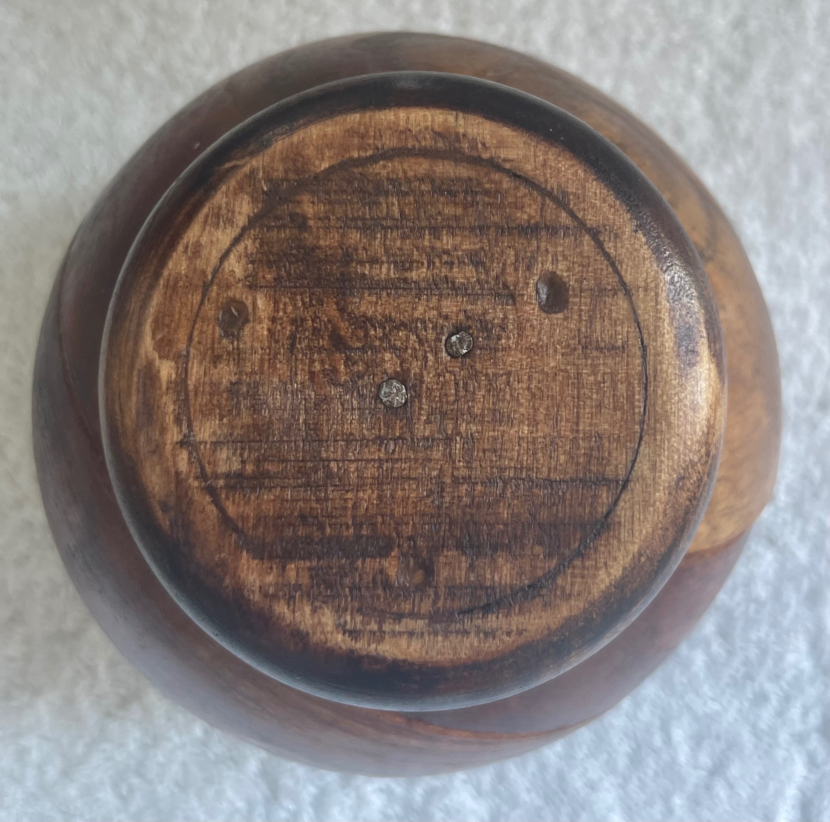Vintage Mid-Century Modern Wooden Spherical Tilt Bowl - photo 5