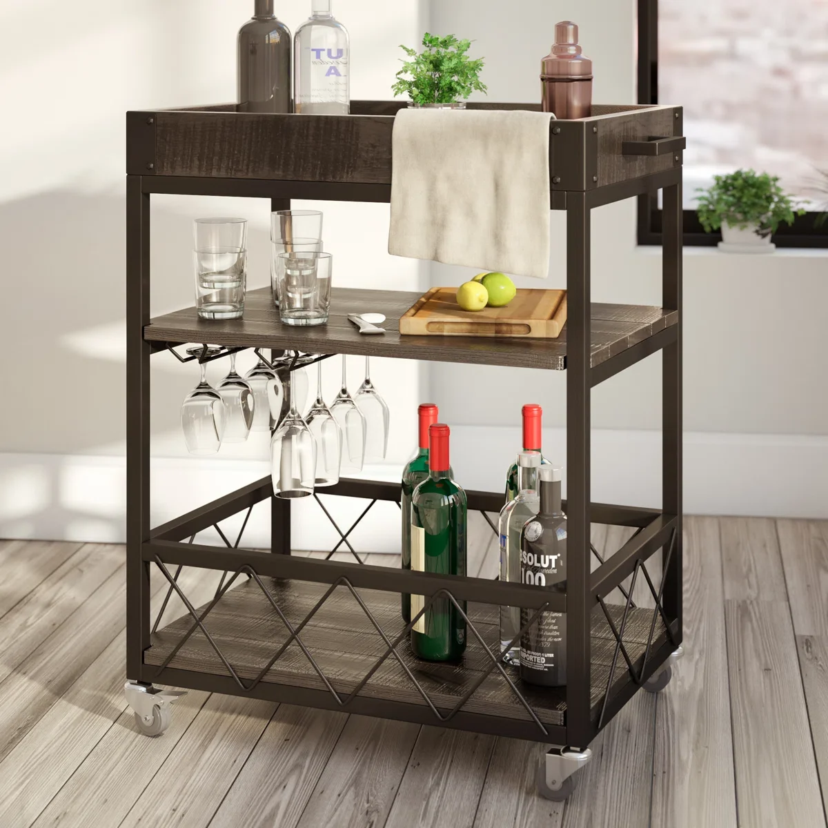 Zona Bar Cart - Mercury Row