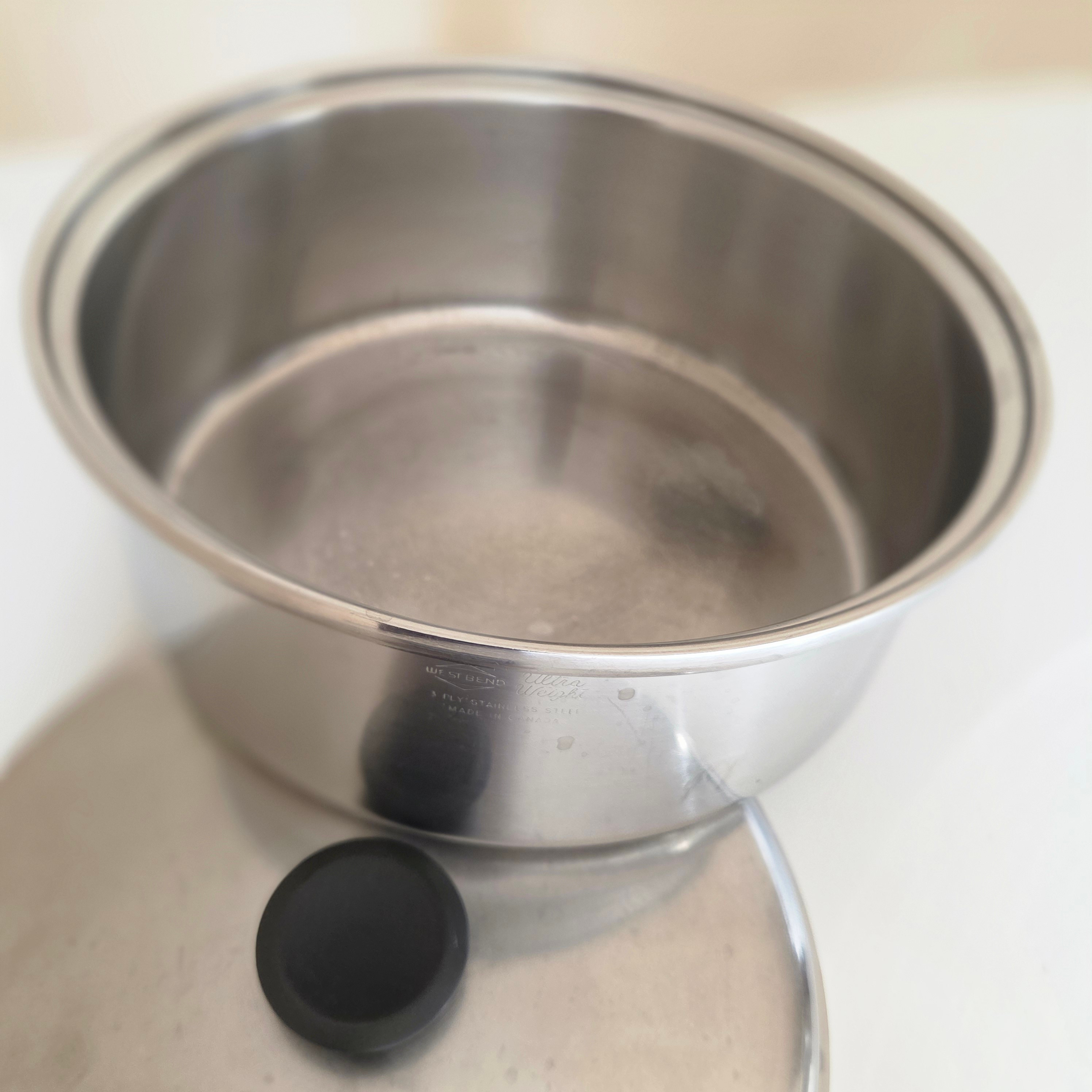 Vintage WEST BEND Ultra Weight 3 Ply Stainless Steel Saucepan - photo 2
