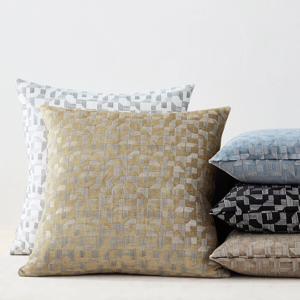 West Elm Geo Chenille Jacquard Cushion Covers