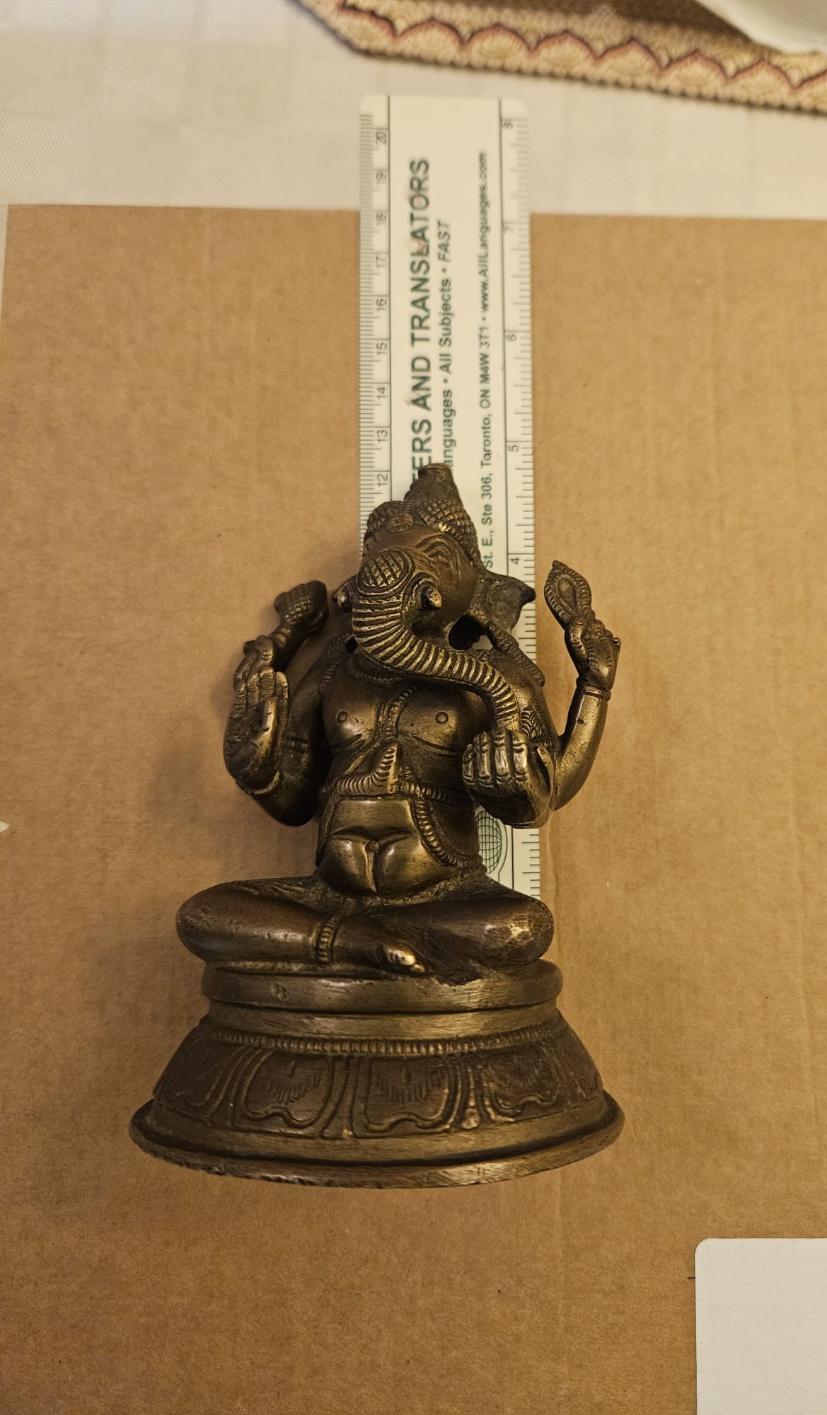 Antique Bronze Ganesha Statue