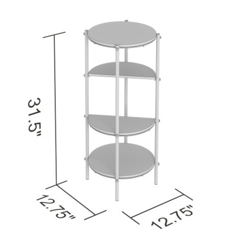 Modern C‑Shaped Side Table – Black Metal Frame - photo 2