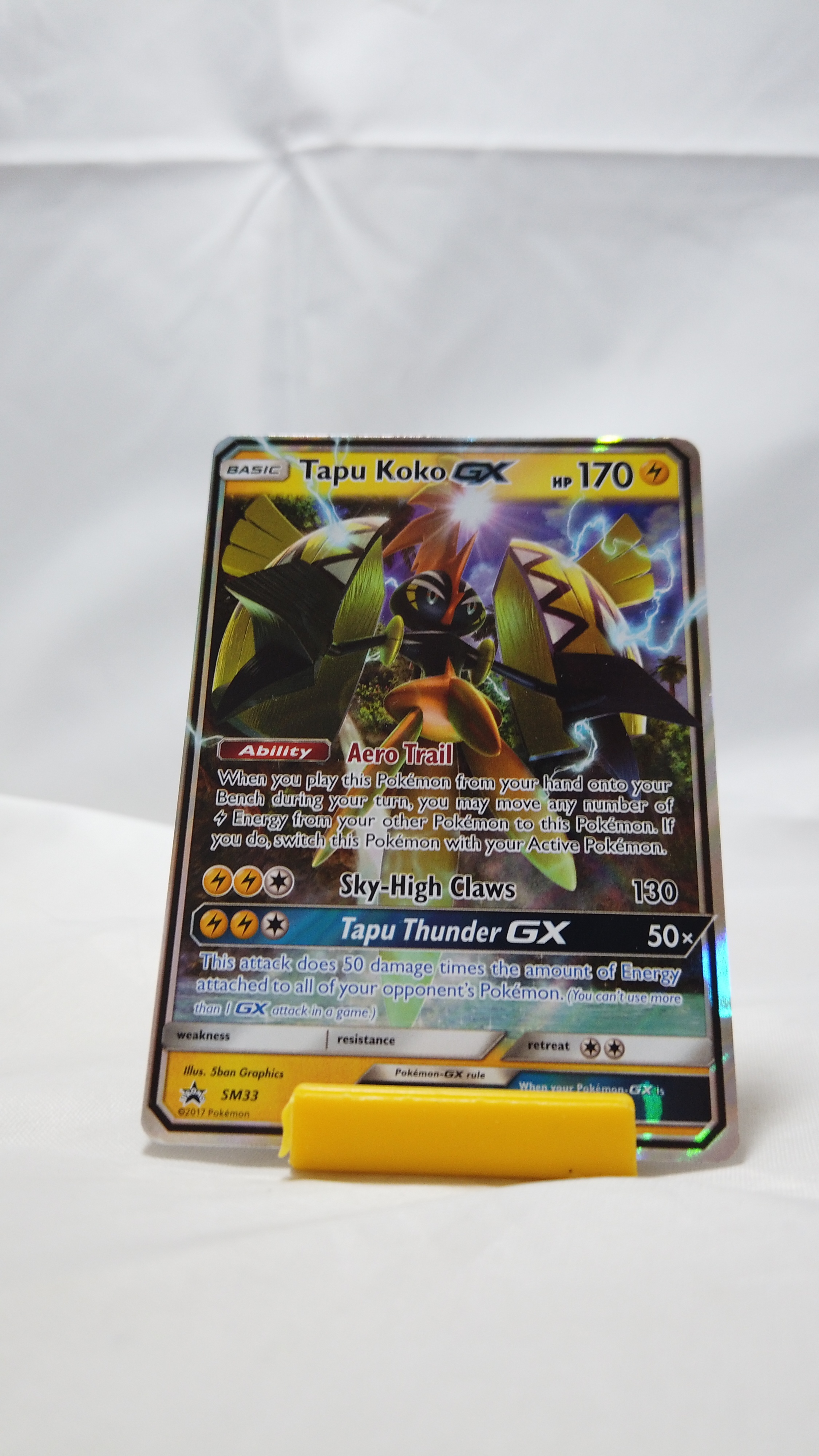 Pokemon Tapu Koko GX SM33 Sun & Moon Black Star Promo Holo NM