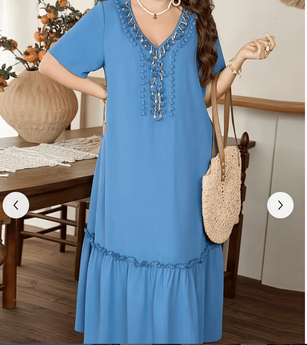 Robe d'été ample et élégante pour femmes rondes XL - photo 3
