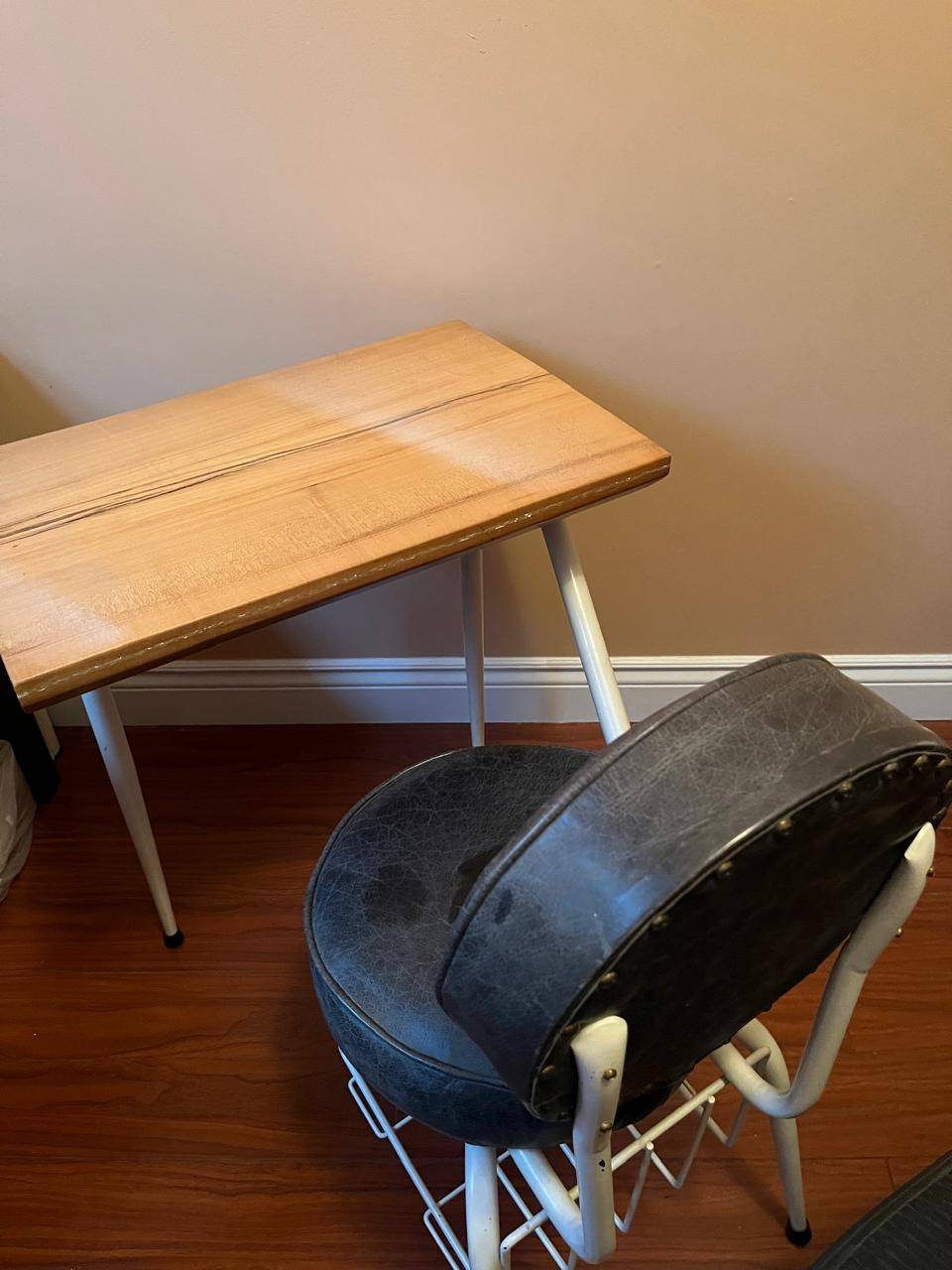 Vintage-Style Hand-Crafted Custom Wood Writing Desk-Chair Set - photo 5