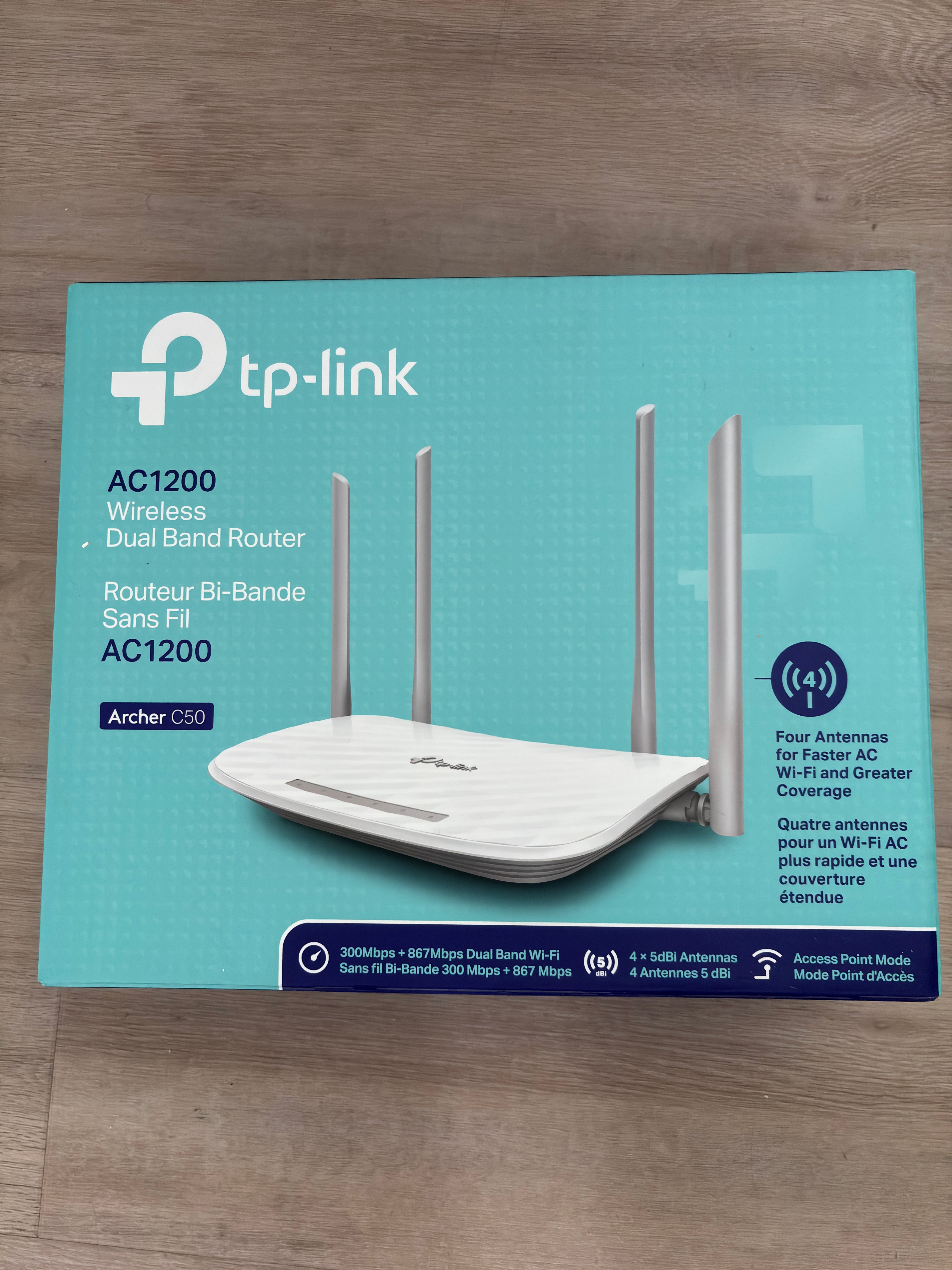 TP-Link AC1200 Dual-Band Wi-Fi Router – 4 Antennas