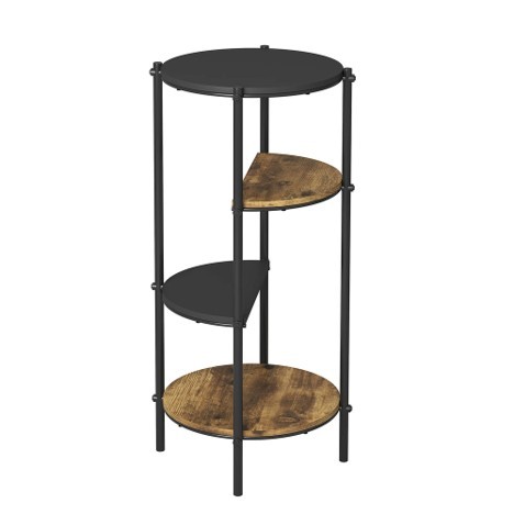 Modern C‑Shaped Side Table – Black Metal Frame - photo 3