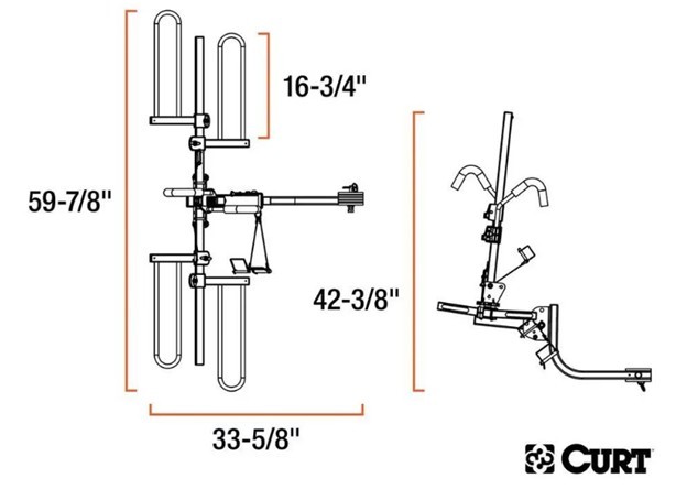 CURT 18085 2-Bike Tray-Style Hitch Mount Bike Rack - photo 2
