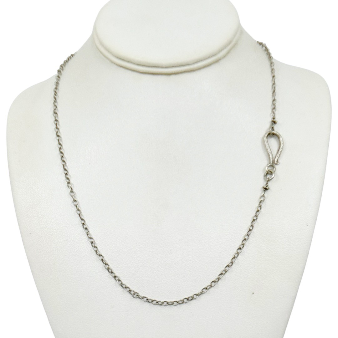 Hand Made 925 Sterling silver cable link chain necklace - photo 2