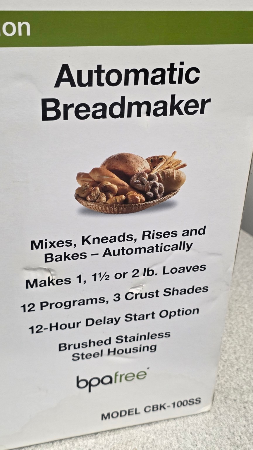 NEW Cuisinart Automatic Bread Maker (CBK-100SS) - Never Used - photo 2