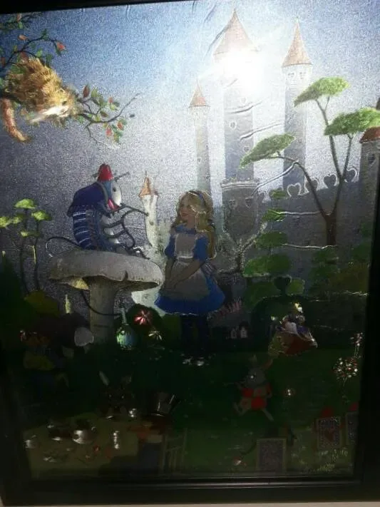 Alice In Wonderland: Framed Shimmery Dufex Foil Print