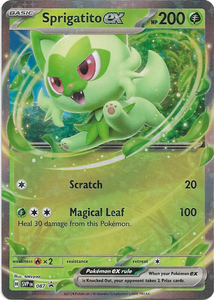 Pokemon Sprigatito ex SVP 087 Black Star Promo Holo NM