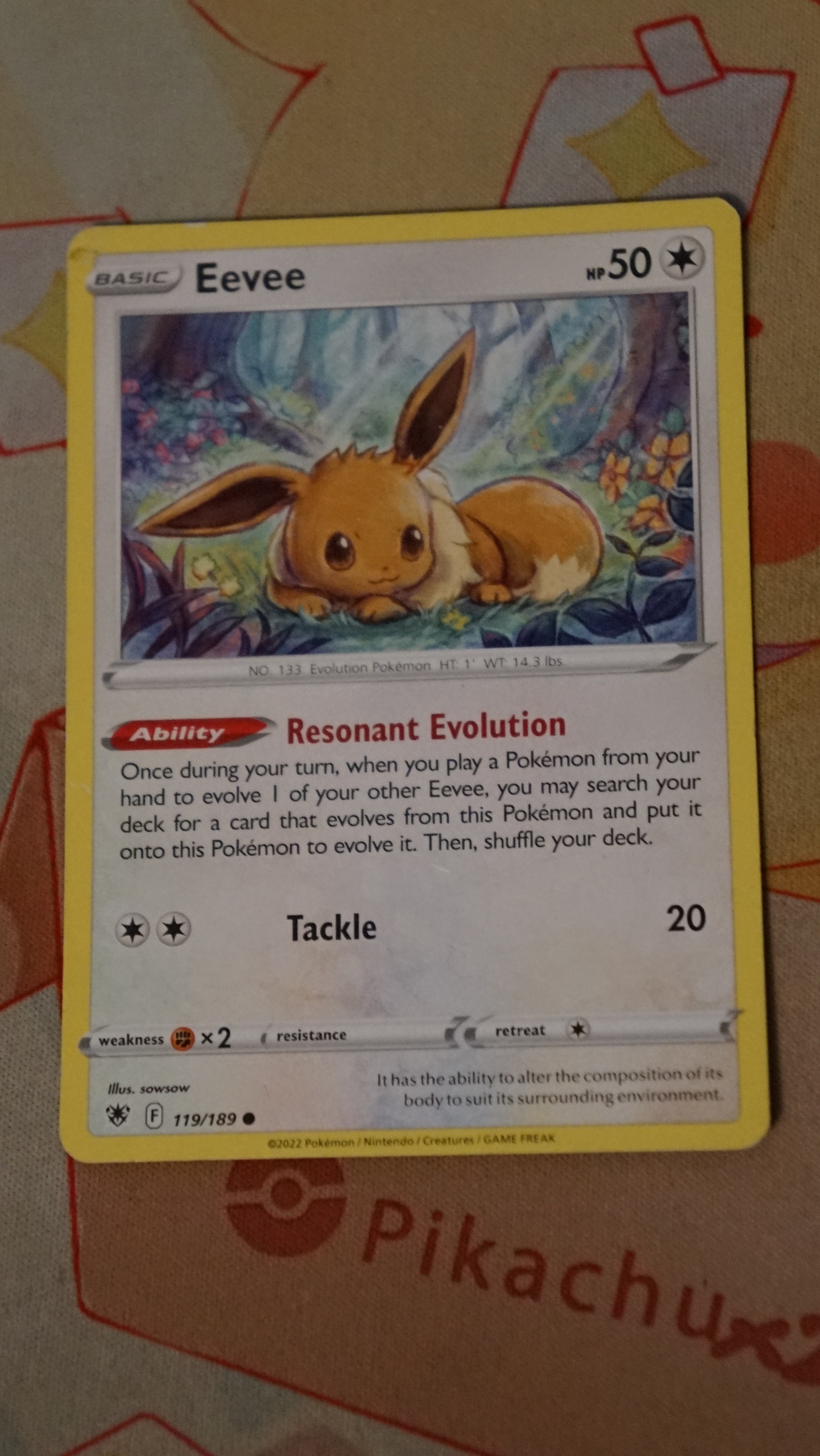 Pokemon Eevee 119/189 Astral Radiance Non-Holo P - photo 3