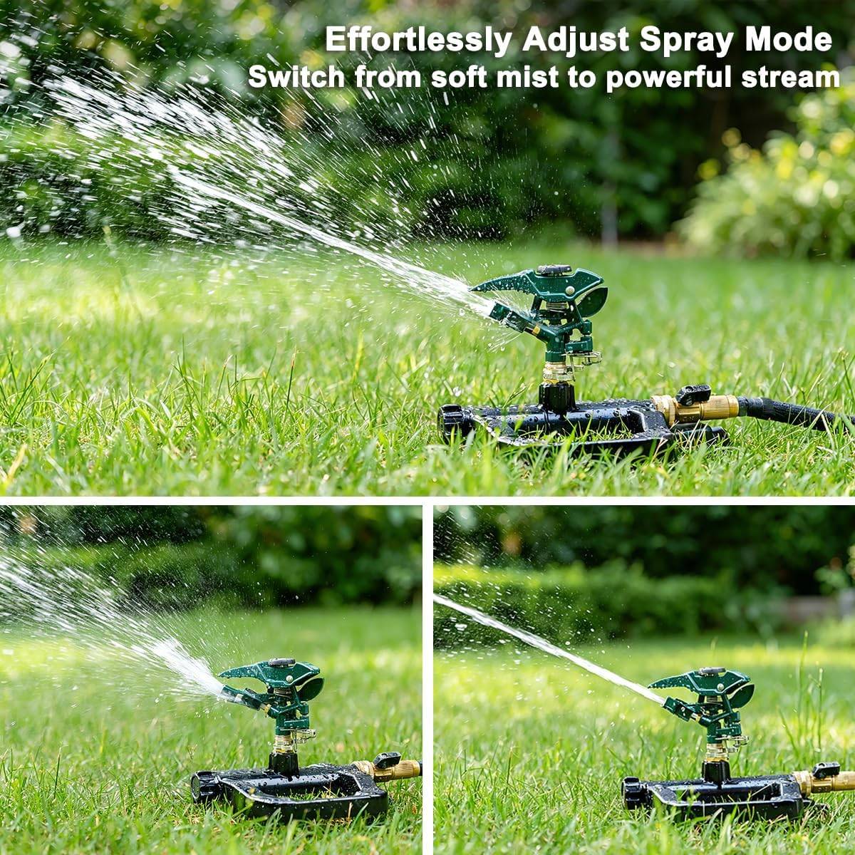 Heavy Duty Metal Impact Sprinkler 360° Adjustable, 5,800 Sq Ft - photo 5