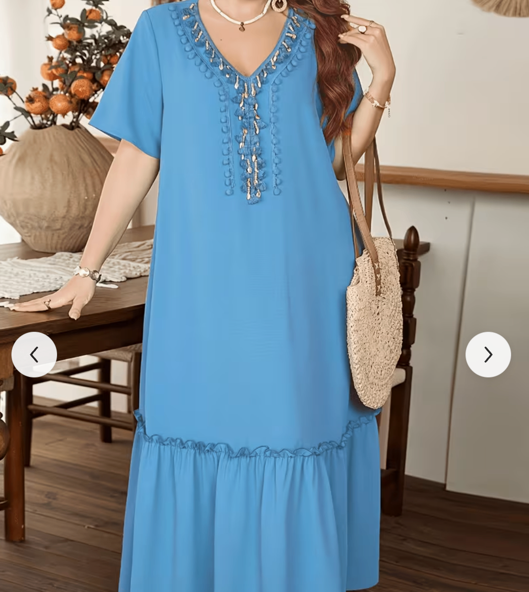 Robe d'été ample et élégante pour femmes rondes XL