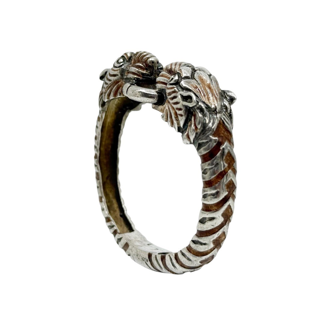 Antonio Fallaci 900 sterling silver Garden Tiger hinged bracelet - photo 5