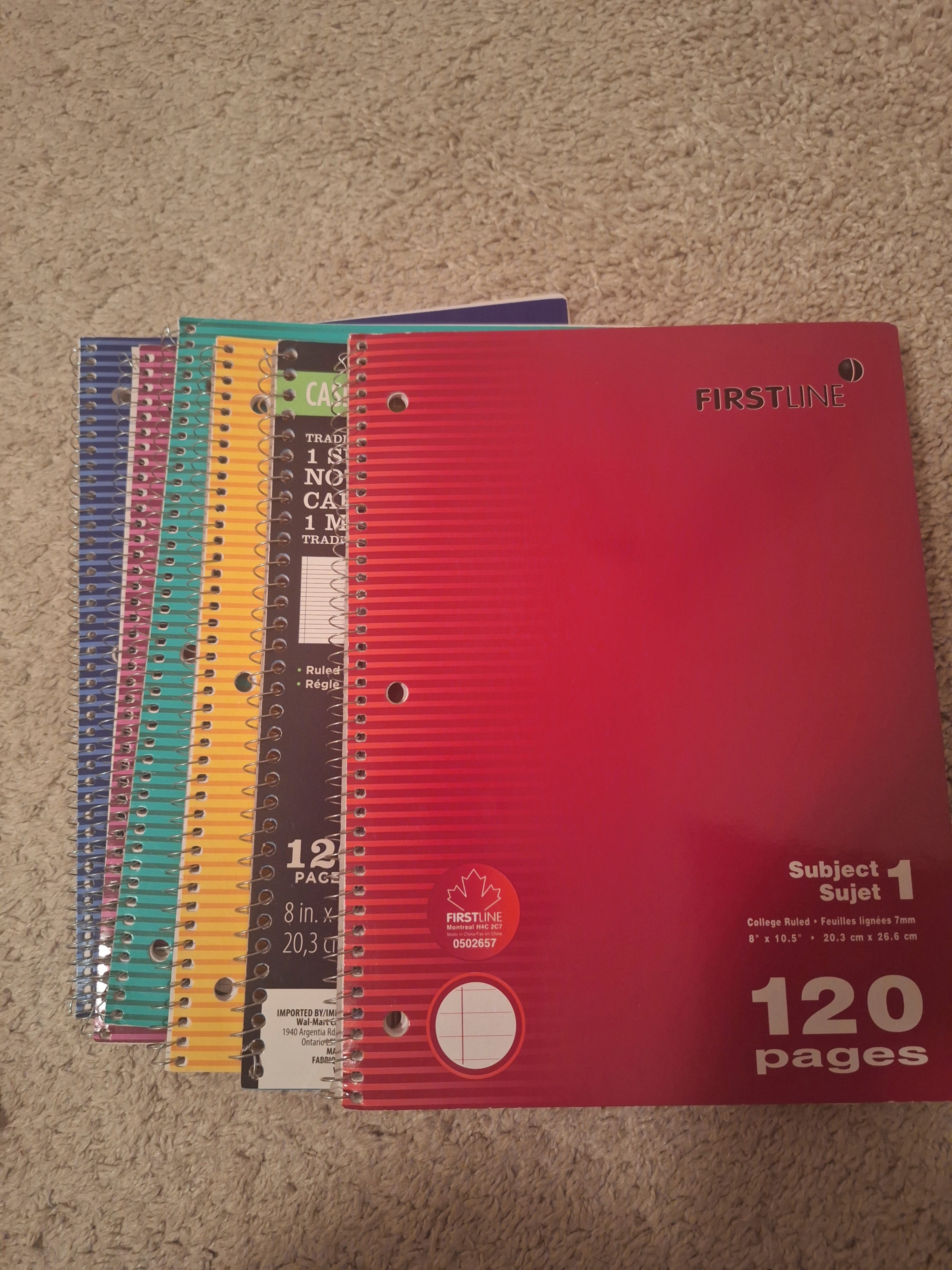 Firstline College Ruled Notebooks - 120 Pages - $1 each