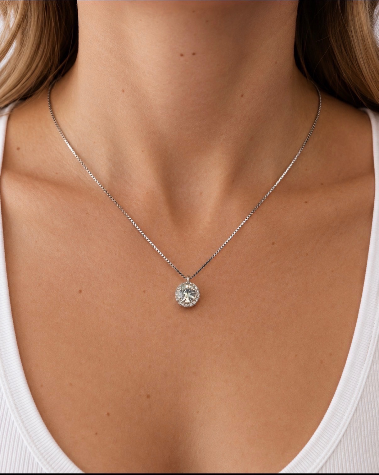 Swarovski Crystal Pendant Necklace 14.5-17"