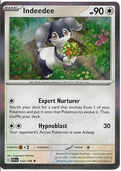Pokemon Indeedee 153/198 Scarlet & Violet Base Holo P