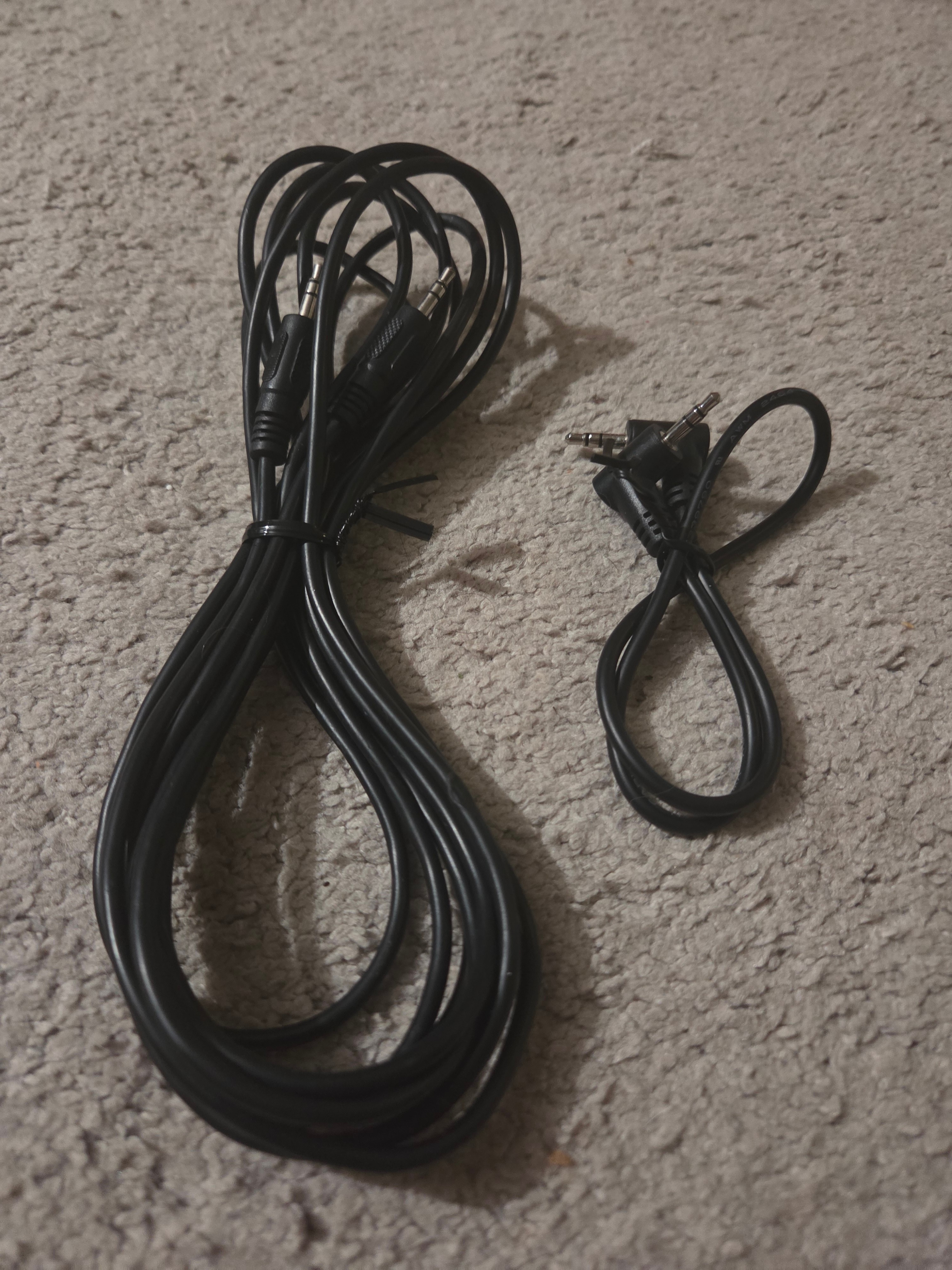 2 Audio Cables (3.5mm Stereo Aux & 3.5mm Mono TS Cable)