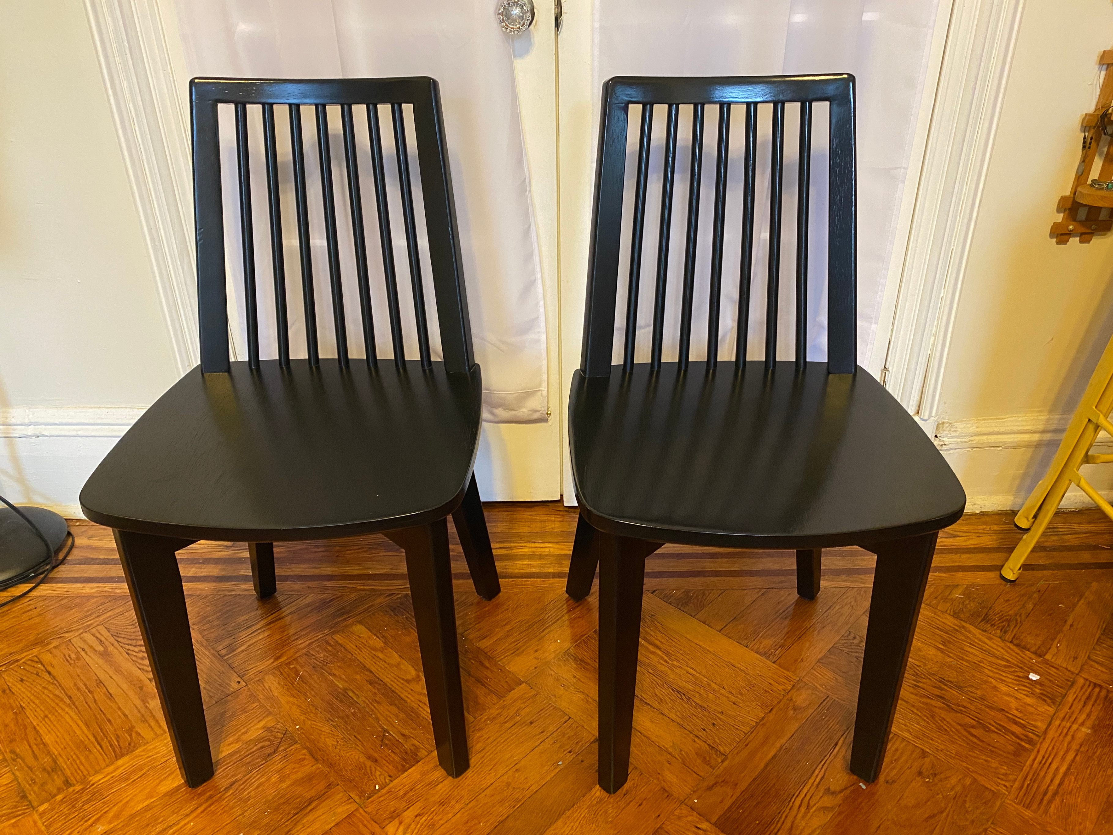 Linden Modified Windsor Wood Dining Chair Black x2 - photo 2